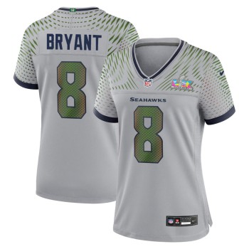 Women's Seattle Seahawks #8 Coby Bryant Gray Super Bowl LX Rivalries Collection Game Stitched Jersey Women's Seattle Seahawks #8 Coby Bryant Gray Super Bowl LX Rivalries Collection Game Stitched Jersey