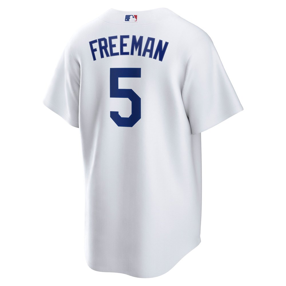 Men's Los Angeles Dodgers #5 Freddie Freeman White 2024 World Series Home Replica Player Jersey