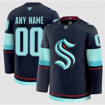 Youth Seattle Kraken Custom Navy 2024-25 Home Stitched Hockey Jersey Youth Seattle Kraken Custom Navy 2024-25 Home Stitched Hockey Jersey