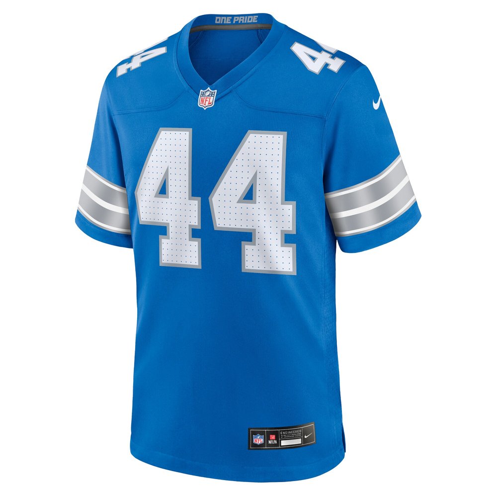 Men's Detroit Lions Malcolm Rodriguez Blue Game Jersey Men's Detroit Lions Malcolm Rodriguez Blue Game Jersey