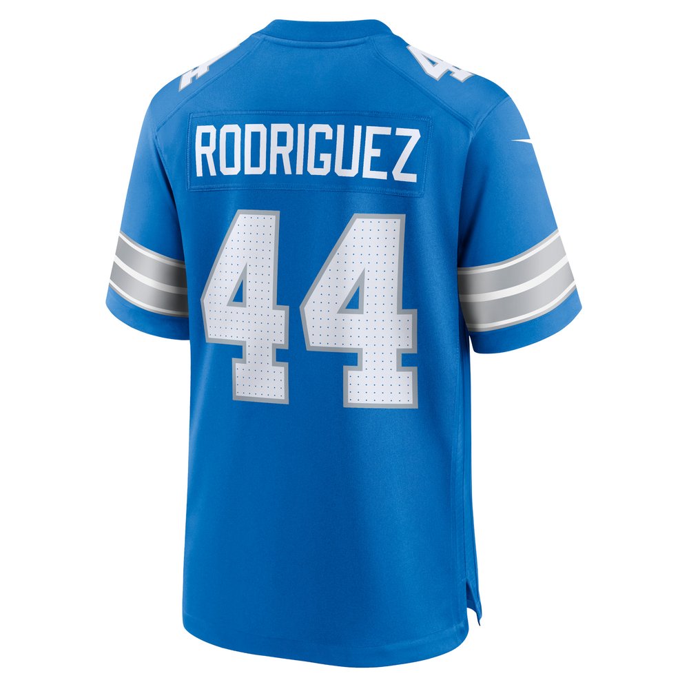 Men's Detroit Lions Malcolm Rodriguez Blue Game Jersey Men's Detroit Lions Malcolm Rodriguez Blue Game Jersey