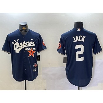 Youth Houston Astros #2 David Jack Navy Cactus Jack Style Vapor Premier Limited Stitched Baseball Jersey Youth Houston Astros #2 David Jack Navy Cactus Jack Style Vapor Premier Limited Stitched Baseball Jersey