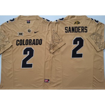 Men's Colorado Buffaloes Yellow #2 Sanders Stitched Jersey Men's Colorado Buffaloes Yellow #2 Sanders Stitched Jersey