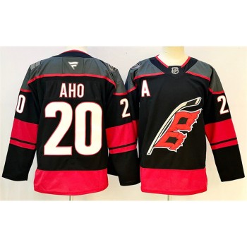 Youth Carolina Hurricanes #20 Sebastian Aho Black 2024-25 With A Patch Home Stitched Hockey Jersey Youth Carolina Hurricanes #20 Sebastian Aho Black 2024-25 With A Patch Home Stitched Hockey Jersey