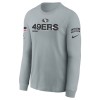 Youth San Francisco 49ers Nike Gray 2024 Salute To Service Long Sleeve T-Shirt