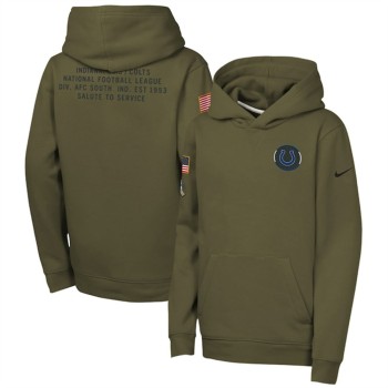 Youth Indianapolis Colts Olive 2025 Salute to Service Club Fleece Hoodie Youth Indianapolis Colts Olive 2025 Salute to Service Club Fleece Hoodie