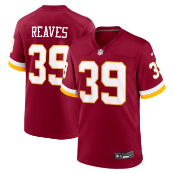 Men's Washington Commanders #39 Jeremy Reaves Burgundy Game Jersey