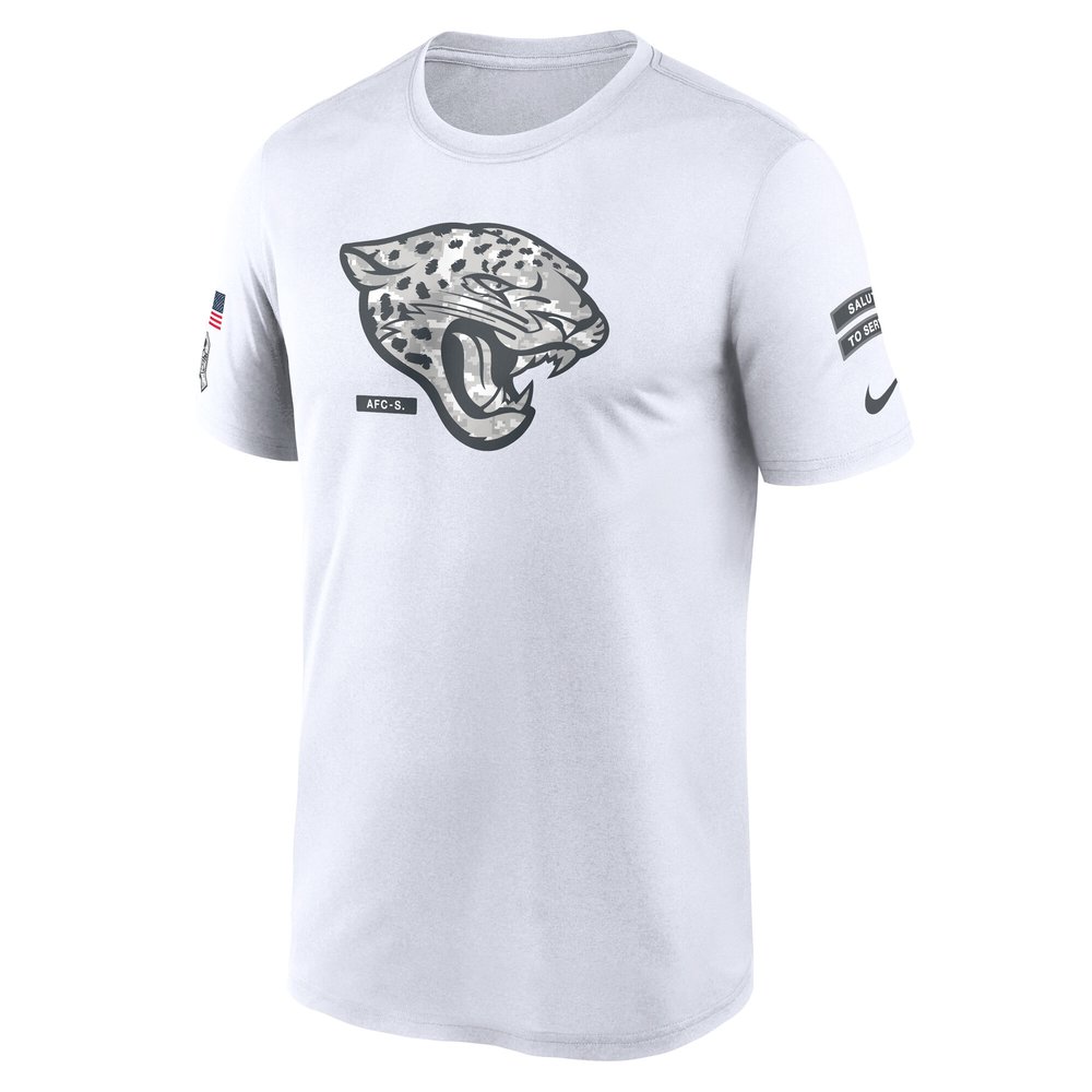 Men's Jacksonville Jaguars White 2024 Salute To Service Legend Performance T-Shirt