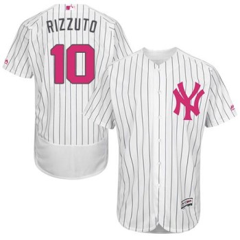 Yankees #10 Phil Rizzuto White Strip Flexbase Authentic Collection 2016 Mother's Day Stitched MLB Jersey Yankees #10 Phil Rizzuto White Strip Flexbase Authentic Collection 2016 Mother's Day Stitched MLB Jersey