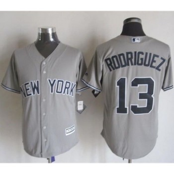 Yankees #13 Alex Rodriguez Grey New Cool Base Stitched MLB Jersey