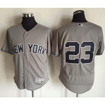 Yankees #23 Don Mattingly Grey Flexbase Authentic Collection Stitched MLB Jersey