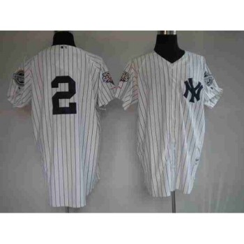 Yankees #2 Derek Jeter Stitched White MLB Jersey Yankees #2 Derek Jeter Stitched White MLB Jersey