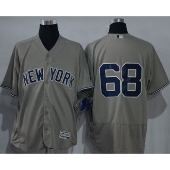 Yankees #68 Dellin Betances Grey Flexbase Authentic Collection Stitched MLB Jersey Yankees #68 Dellin Betances Grey Flexbase Authentic Collection Stitched MLB Jersey