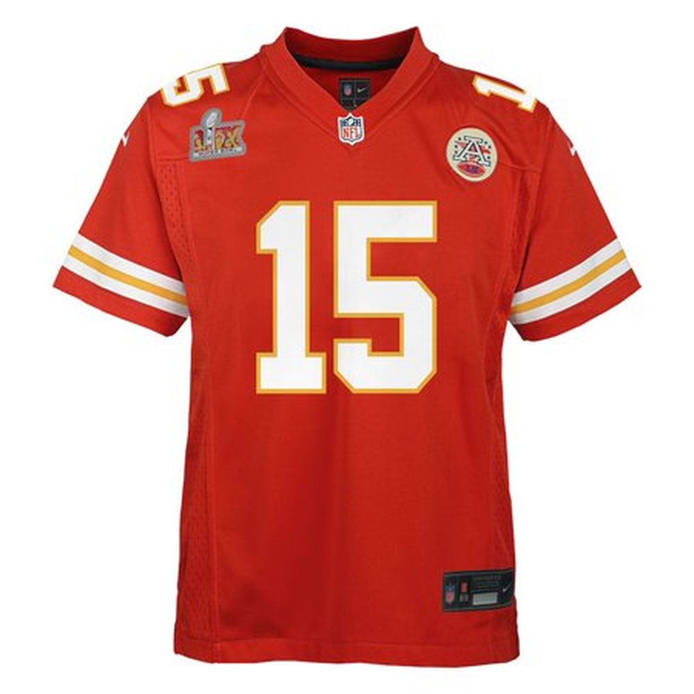 Youth Kansas City Chiefs #15 Patrick Mahomes Red Super Bowl LIX Game Player Jersey Youth Kansas City Chiefs #15 Patrick Mahomes Red Super Bowl LIX Game Player Jersey