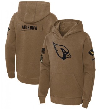 Youth Arizona Cardinals 2023 Brown Salute to Service Pullover Hoodie Youth Arizona Cardinals 2023 Brown Salute to Service Pullover Hoodie