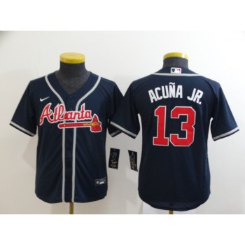 Youth Atlanta Braves #13 Ronald Acuna Jr Navy Cool Base Stitched Youth MLB Jersey Youth Atlanta Braves #13 Ronald Acuna Jr Navy Cool Base Stitched Youth MLB Jersey