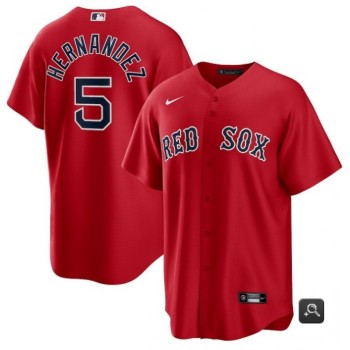 Youth Boston Red Sox #5 Enrique Hernandez Red Cool Base Stitched Jersey Youth Boston Red Sox #5 Enrique Hernandez Red Cool Base Stitched Jersey