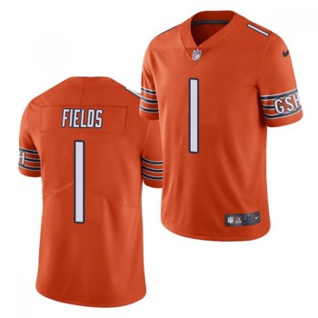 Youth Chicago Bears #1 Justin Fields Orange 2021 NFL Draft Vapor Untouchable Limited Stitched Jersey Youth Chicago Bears #1 Justin Fields Orange 2021 NFL Draft Vapor Untouchable Limited Stitched Jersey