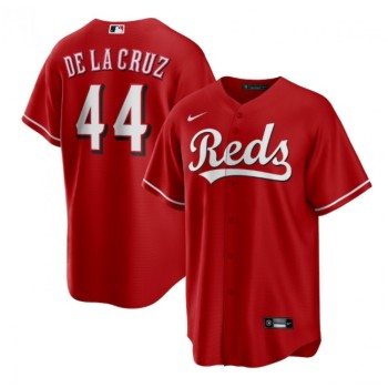 Youth Cincinnati Reds #44 Elly De La Cruz Red Stitched Baseball Jersey Youth Cincinnati Reds #44 Elly De La Cruz Red Stitched Baseball Jersey