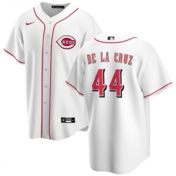 Youth Cincinnati Reds #44 Elly De La Cruz White Stitched Baseball Jersey Youth Cincinnati Reds #44 Elly De La Cruz White Stitched Baseball Jersey