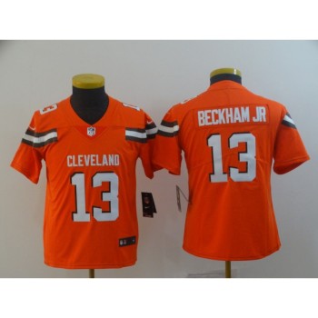 Youth Cleveland Browns #13 Odell Beckham Jr. Orange Vapor Untouchable Limited Stitched NFL Jersey Youth Cleveland Browns #13 Odell Beckham Jr. Orange Vapor Untouchable Limited Stitched NFL Jersey