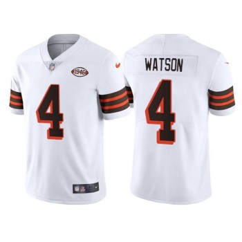 Youth Cleveland Browns #4 Deshaun Watson White 1946 Collection Vapor Untouchable Limited Stitched Jersey Youth Cleveland Browns #4 Deshaun Watson White 1946 Collection Vapor Untouchable Limited Stitched Jersey