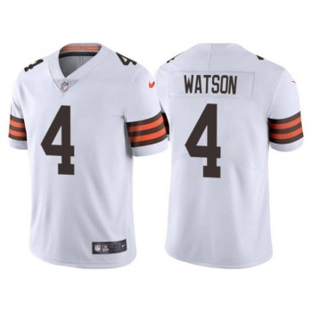 Youth Cleveland Browns #4 Deshaun Watson White Vapor Untouchable Limited Stitched Jersey Youth Cleveland Browns #4 Deshaun Watson White Vapor Untouchable Limited Stitched Jersey