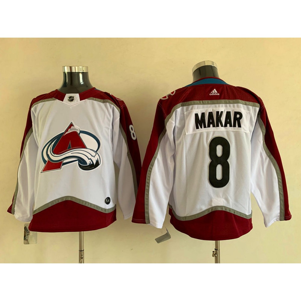 Youth Colorado Avalanche #8 Cale Makar White Stitched Jersey