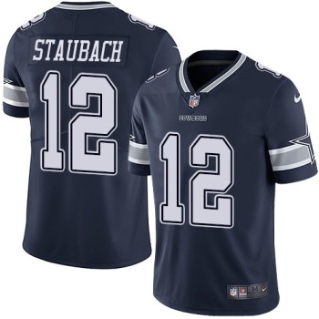 Youth Dallas Cowboys #12 Roger Staubach Navy Vapor Untouchable Limited Stitched Jersey Youth Dallas Cowboys #12 Roger Staubach Navy Vapor Untouchable Limited Stitched Jersey