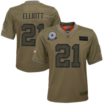 Youth Dallas Cowboys #21 Ezekiel Elliott 2019 Camo Salute To Service Stitched NFL Jersey Youth Dallas Cowboys #21 Ezekiel Elliott 2019 Camo Salute To Service Stitched NFL Jersey