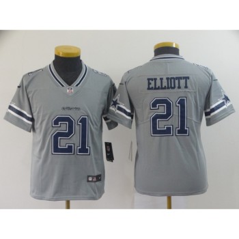 Youth Dallas Cowboys #21 Ezekiel Elliott Gary Inverted Legend Stitched NFL Jersey Youth Dallas Cowboys #21 Ezekiel Elliott Gary Inverted Legend Stitched NFL Jersey