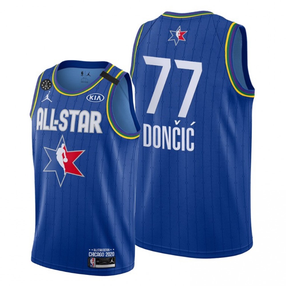 Youth Dallas Mavericks #77 Luka Doncic Blue 2020 All-Star Stitched NBA Jersey