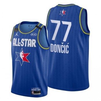 Youth Dallas Mavericks #77 Luka Doncic Blue 2020 All-Star Stitched NBA Jersey Youth Dallas Mavericks #77 Luka Doncic Blue 2020 All-Star Stitched NBA Jersey