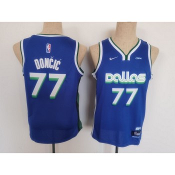Youth Dallas Mavericks #77 Luka Doncic Blue Stitched Basketball Jersey Youth Dallas Mavericks #77 Luka Doncic Blue Stitched Basketball Jersey