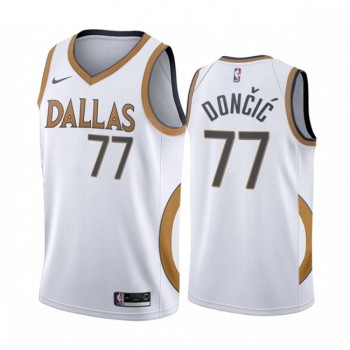 Youth Dallas Mavericks #77 Luka Doncic White City Edition Stitched Jersey Youth Dallas Mavericks #77 Luka Doncic White City Edition Stitched Jersey