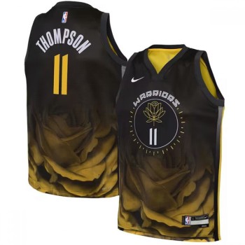 Youth Golden State Warriors #11 Klay Thompson 2022/2023 Black City Edition Stitched Basketball Jersey Youth Golden State Warriors #11 Klay Thompson 2022/2023 Black City Edition Stitched Basketball Jersey
