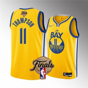 Youth Golden State Warriors #11 Klay Thompson 2022 Yellow NBA Finals Stitched Jersey Youth Golden State Warriors #11 Klay Thompson 2022 Yellow NBA Finals Stitched Jersey