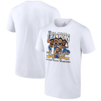 Youth Golden State Warriors 2021-2022 White NBA Finals Champions Caricature T-Shirt Youth Golden State Warriors 2021-2022 White NBA Finals Champions Caricature T-Shirt