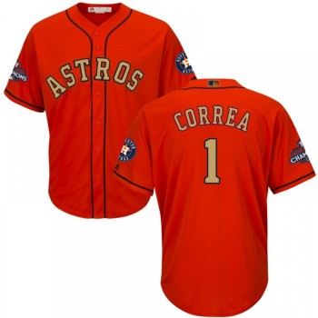 Youth Houston Astros #1 Carlos Correa Orange 2018 Gold Program Cool Base Stitched MLB Jersey Youth Houston Astros #1 Carlos Correa Orange 2018 Gold Program Cool Base Stitched MLB Jersey