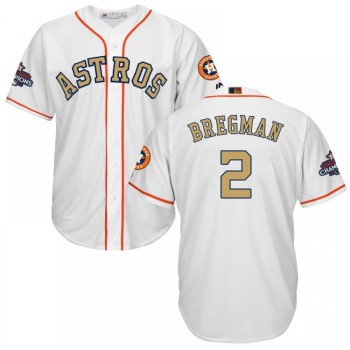 Youth Houston Astros #2 Alex Bregman White 2018 Gold Program Cool Base Stitched MLB Jersey Youth Houston Astros #2 Alex Bregman White 2018 Gold Program Cool Base Stitched MLB Jersey