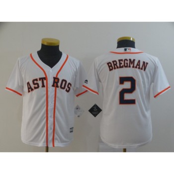 Youth Houston Astros #2 Alex Bregman White Cool Base Stitched MLB Jersey Youth Houston Astros #2 Alex Bregman White Cool Base Stitched MLB Jersey