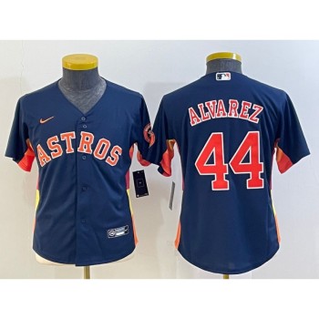Youth Houston Astros #44 Yordan Alvarez Navy With Patch Cool Base Stitched Jersey Youth Houston Astros #44 Yordan Alvarez Navy With Patch Cool Base Stitched Jersey
