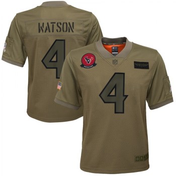 Youth Houston Texans #4 Deshaun Watson 2019 Camo Salute To Service Stitched NFL Jersey Youth Houston Texans #4 Deshaun Watson 2019 Camo Salute To Service Stitched NFL Jersey