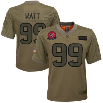 Youth Houston Texans #99 J.J. Watt 2019 Camo Salute To Service Stitched NFL Jersey Youth Houston Texans #99 J.J. Watt 2019 Camo Salute To Service Stitched NFL Jersey