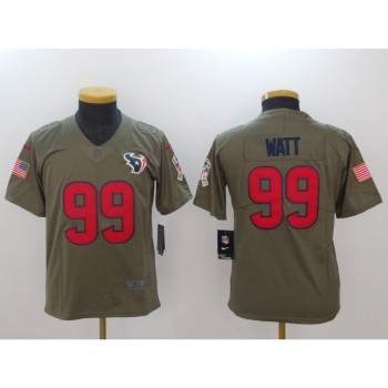 Youth Houston Texans #99 J.J. Watt Olive Salute To Service Limited Stitched NFL Jersey Youth Houston Texans #99 J.J. Watt Olive Salute To Service Limited Stitched NFL Jersey