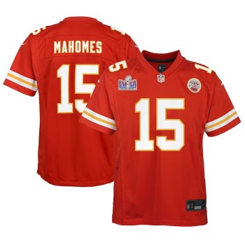 Youth Kansas City Chiefs #15 Patrick Mahomes Red Super Bowl LVIII Patch Game Jersey Youth Kansas City Chiefs #15 Patrick Mahomes Red Super Bowl LVIII Patch Game Jersey