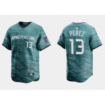 Youth Kansas City Royals #13 Salvador Perez Teal 2023 All-star Stitched Baseball Jersey Youth Kansas City Royals #13 Salvador Perez Teal 2023 All-star Stitched Baseball Jersey