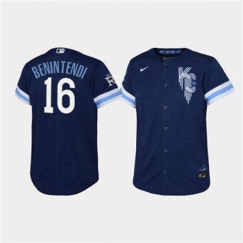 Youth Kansas City Royals #16 Andrew Benintendi 2022 Navy City Connect Stitched Baseball Jersey Youth Kansas City Royals #16 Andrew Benintendi 2022 Navy City Connect Stitched Baseball Jersey