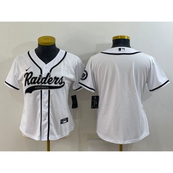 Youth Las Vegas Raiders Blank White With Patch Cool Base Stitched Baseball Jersey Youth Las Vegas Raiders Blank White With Patch Cool Base Stitched Baseball Jersey