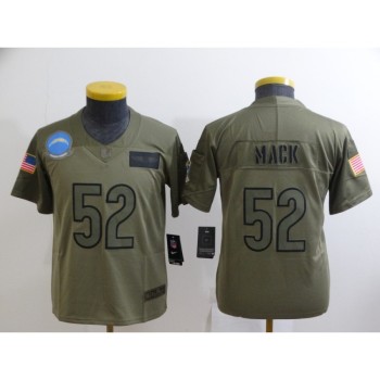 Youth Los Angeles Chargers #52 Khalil Mack Camo Salute To Service Limited Stitched Jersey Youth Los Angeles Chargers #52 Khalil Mack Camo Salute To Service Limited Stitched Jersey